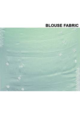 Alluring turquoise color designer handwork saree 5