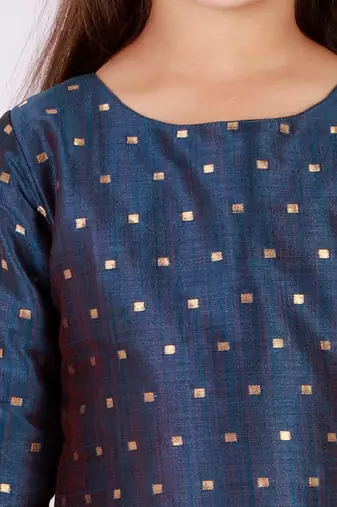  girls' jacquard kurta with sharara set