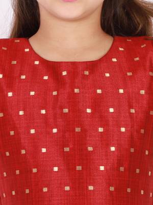  girls' jacquard kurta with sharara set 4