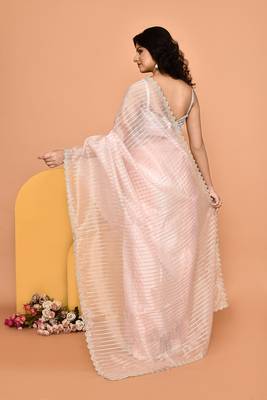 Alluring pink color designer handwork saree 3