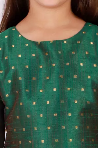  girls' jacquard kurta with sharara set