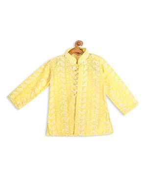 Vastramay infant boys mustard pure cotton kurta 2