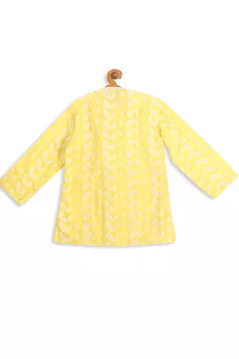 Vastramay infant boys mustard pure cotton kurta