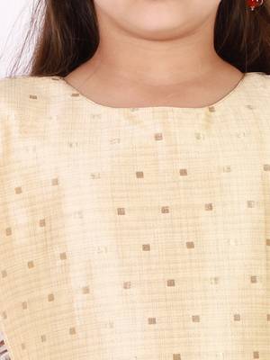  girls' jacquard kurta with sharara set 4