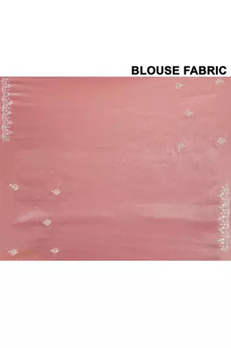 Alluring pink color designer handwork saree