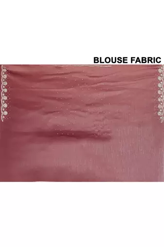 Alluring fawn color designer handwork saree
