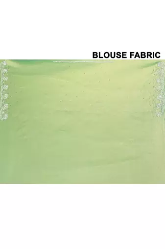 Alluring green color designer handwork saree