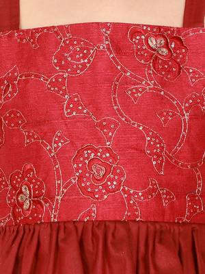  girls' maroon lehenga set 4