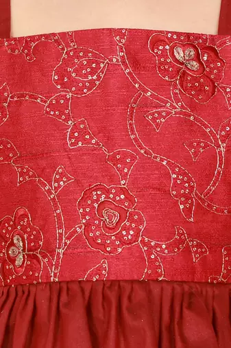  girls' maroon lehenga set