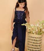  girls' navy blue lehenga set