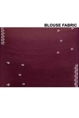 Mesmerizing wine color designer handwork saree 5