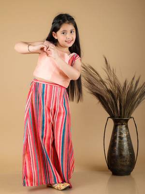  girls' multicolor palazzo set 1