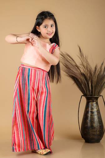 girls' multicolor palazzo set