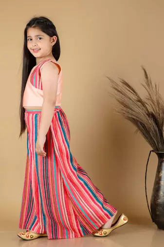  girls' multicolor palazzo set