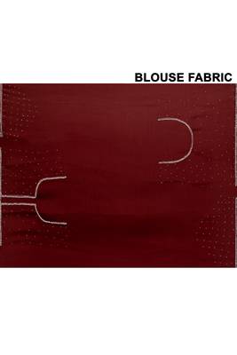 Mesmerizing maroon color designer handwork saree 5