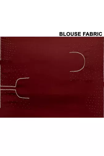 Mesmerizing maroon color designer handwork saree