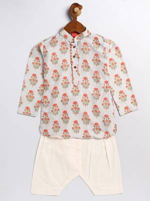  infantmulticolor-base-beige and cream kurta patiala set 2