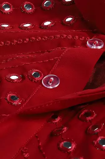  infantmaroon mirror work kurta and pyjama