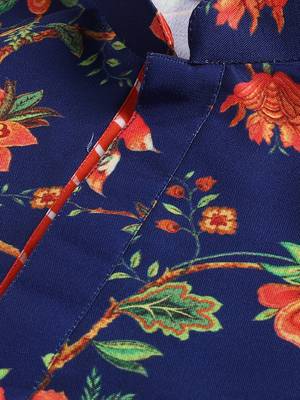  infantmulticolor-base-navy blue and cream kurta pyjama set 4