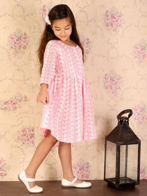  girls' pink ethnic dress 2