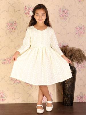  girls' yellow ethnic dress 1
