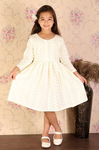  girls' yellow ethnic dress