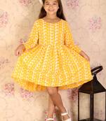  girls' orange ethnic dress