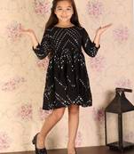  girls' black ethnic dress