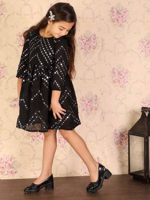  girls' black ethnic dress 2