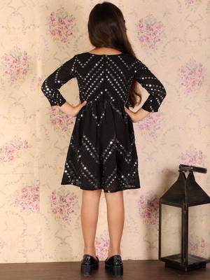  girls' black ethnic dress 3