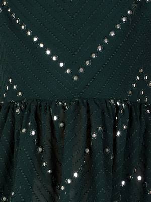 girls' green ethnic dress 4