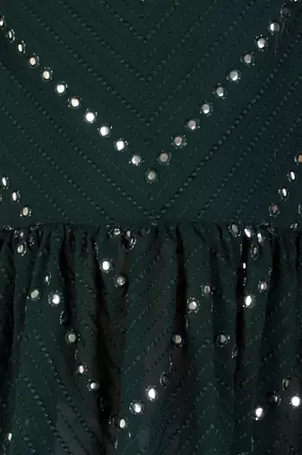 girls' green ethnic dress