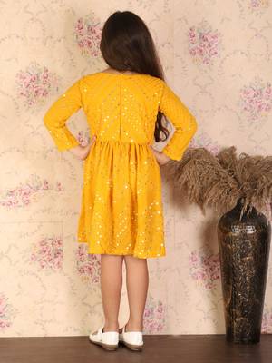  girls' yellow ethnic dress 3