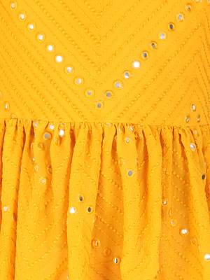  girls' yellow ethnic dress 4