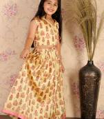  girls' yellow lehenga set