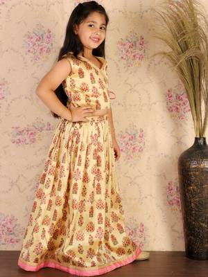 girls' yellow lehenga set 2