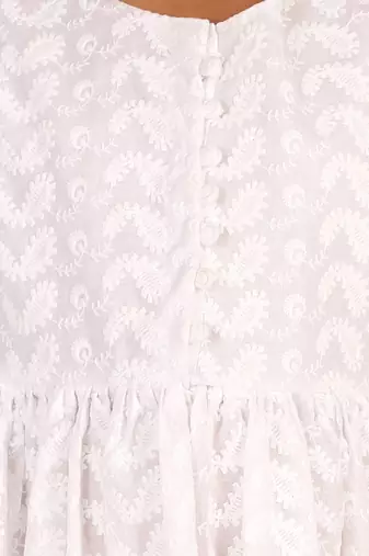  girls' white ethnic dress