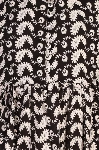 girls' black ethnic dress