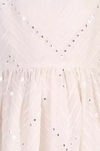  girls' white kurta and churidar