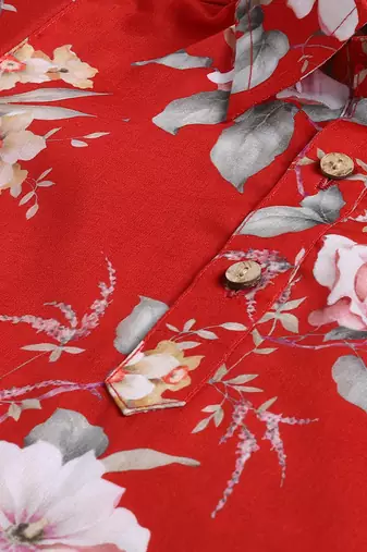  infant  multicolor base red muslin kurta patiala set