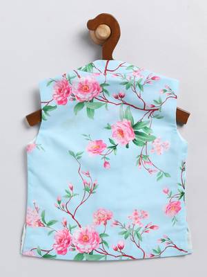  infant  multicolor base aqua - nehru jacket 3