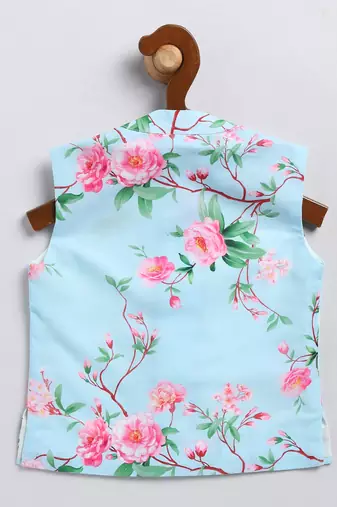  infant  multicolor base aqua - nehru jacket