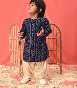  infant  navy blue rayon kurta patiala set
