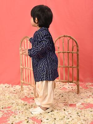  infant  navy blue rayon kurta patiala set 2