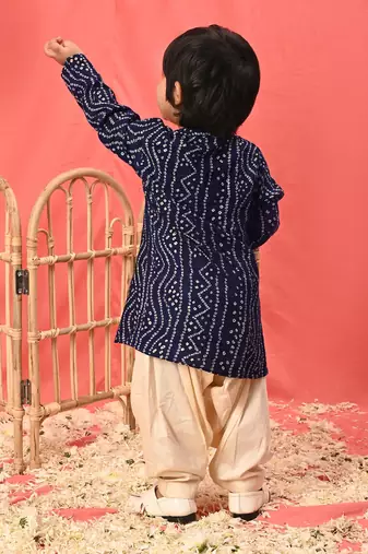  infant  navy blue rayon kurta patiala set