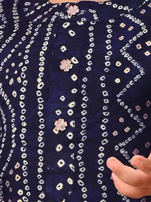  infant  navy blue rayon kurta patiala set 4