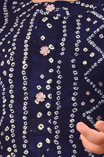  infant  navy blue rayon kurta patiala set