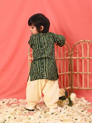  infant  green rayon kurta patiala set 3