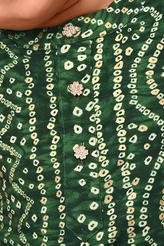  infant  green rayon kurta patiala set