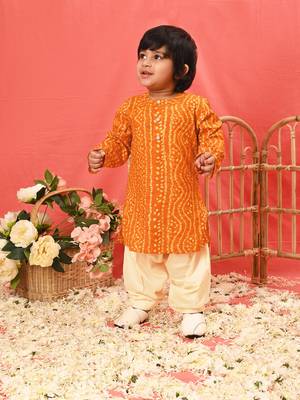  infant  yellow rayon kurta patiala set 1